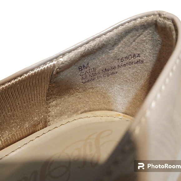 Life Stride "Catie Portmocha" Two-tone, Open Toe, Patent Leather Pumps ~ Vintage - Picture 9 of 11